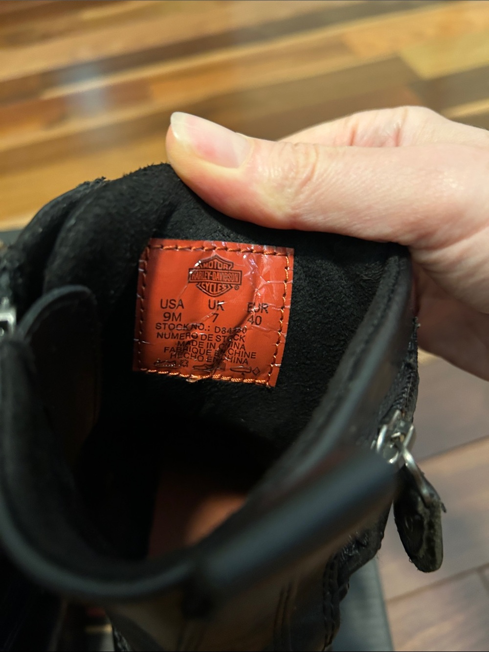 Harley-Davidson Women’s Black Leather Lace-Up Side-Zip Moto Boots - Picture 3 of 9